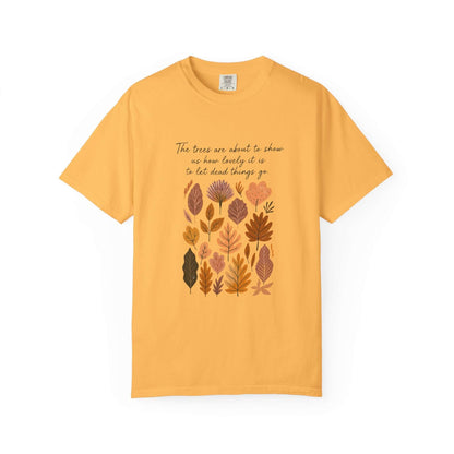 Boho Poem Fall Leaves T-shirt, Fall Shirt, Unisex Fall Top
