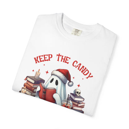 Retro Ghost Reading Books shirt, Librarian Ghost Halloween, Halloween Tee - PopCultureByDesign36