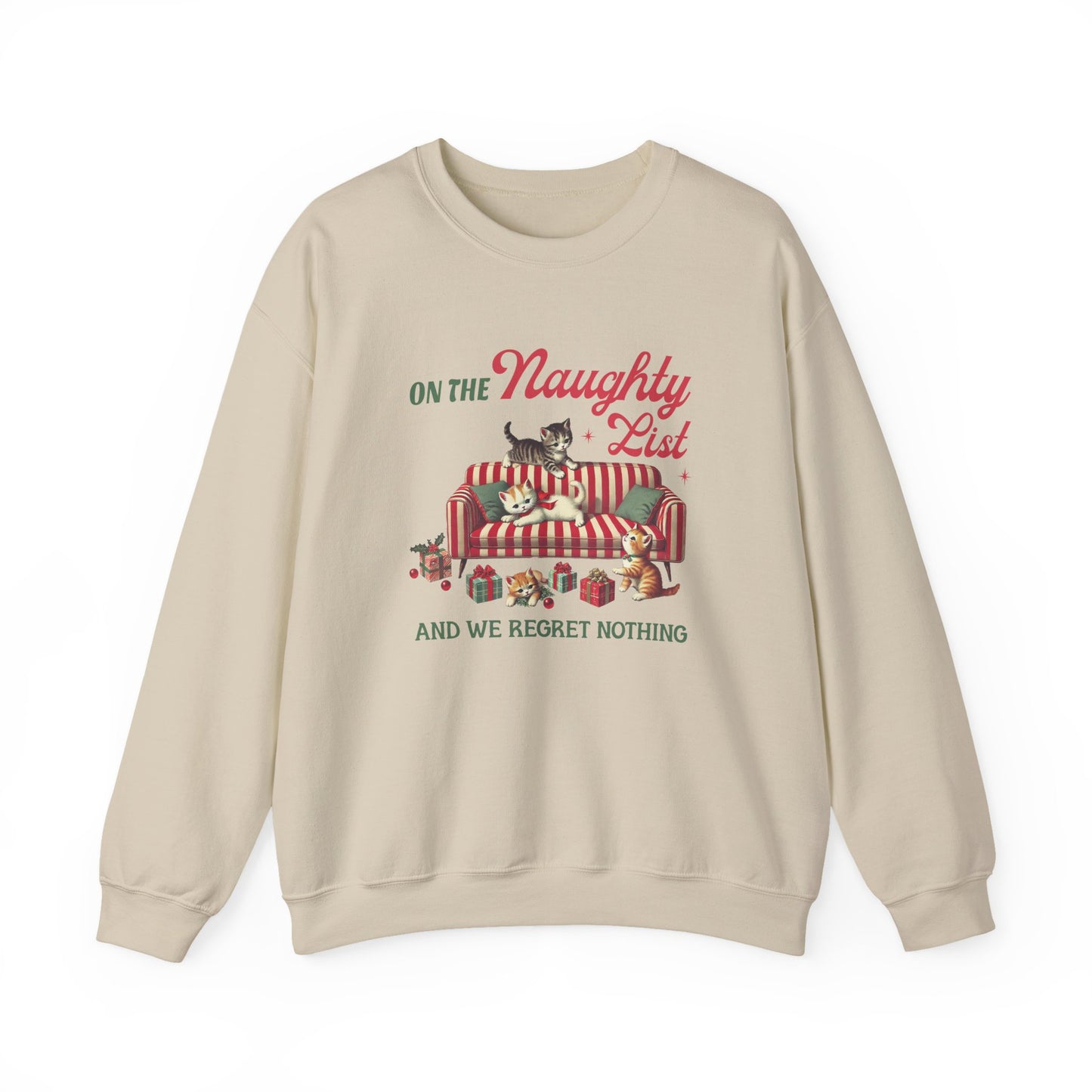 Cat Christmas Sweater, Christmas Cat Sweatshirt, Kitten Christmas Shirt - PopCultureByDesign36