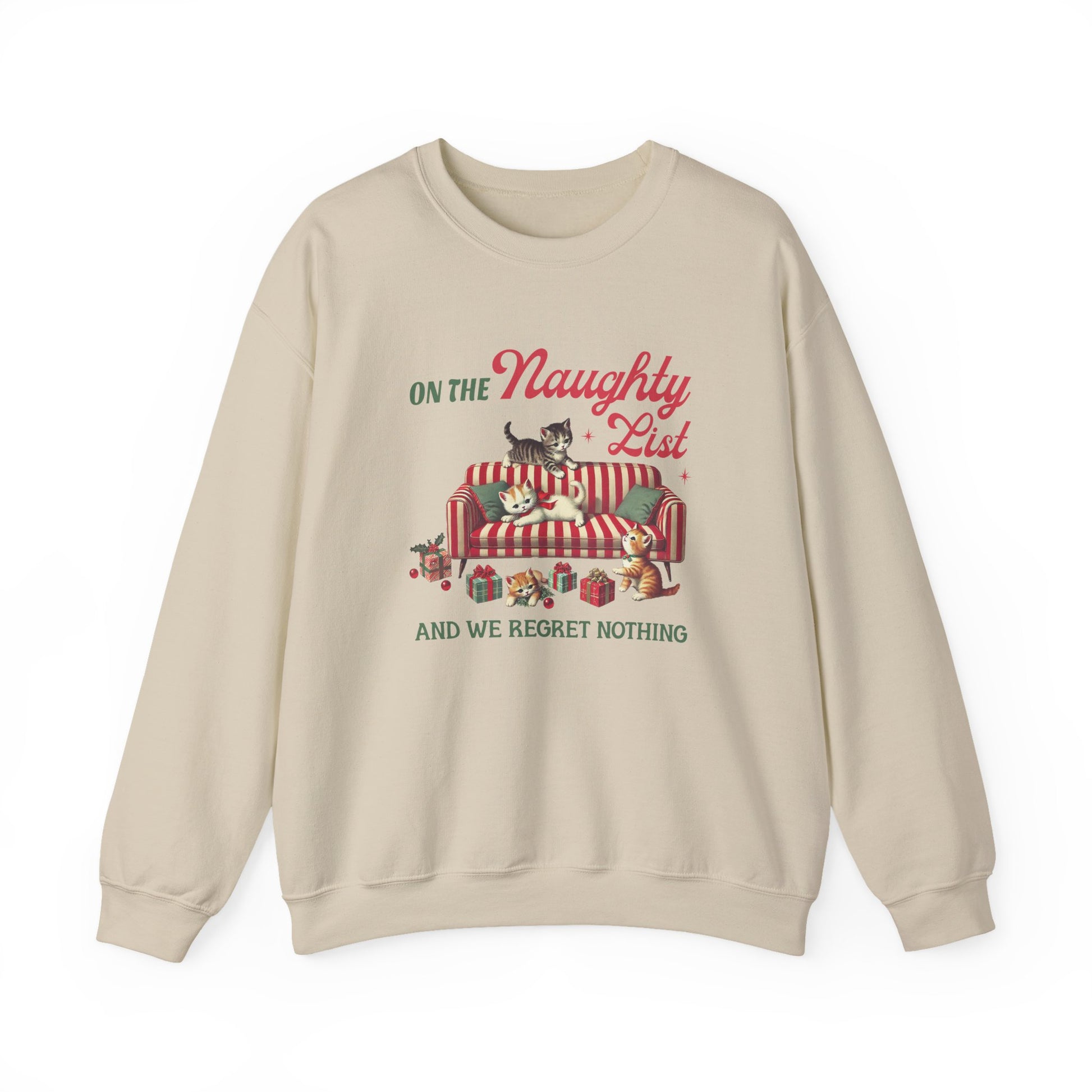 Cat Christmas Sweater, Christmas Cat Sweatshirt, Kitten Christmas Shirt - PopCultureByDesign36