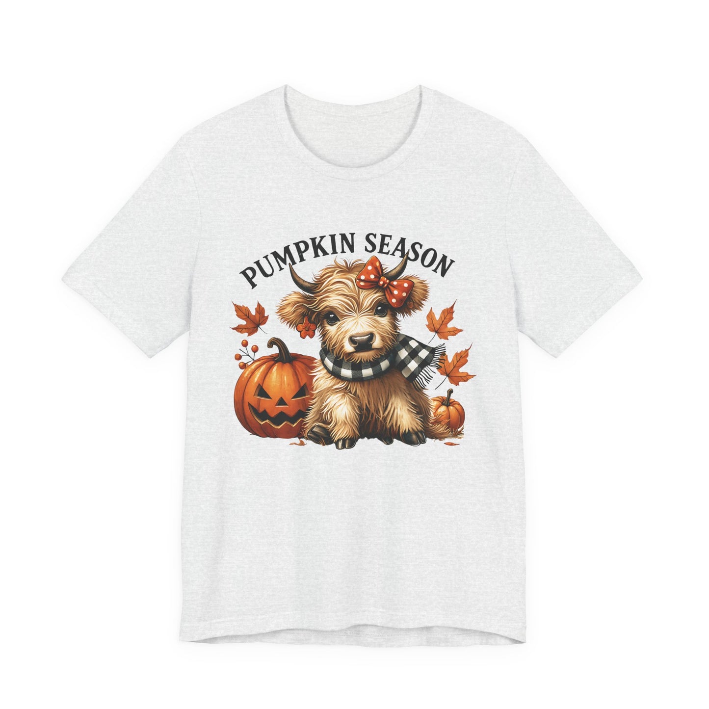 Pumpkin season, cute highland cow, baby cow shirt, Cute Cow shirt - PopCultureByDesign36