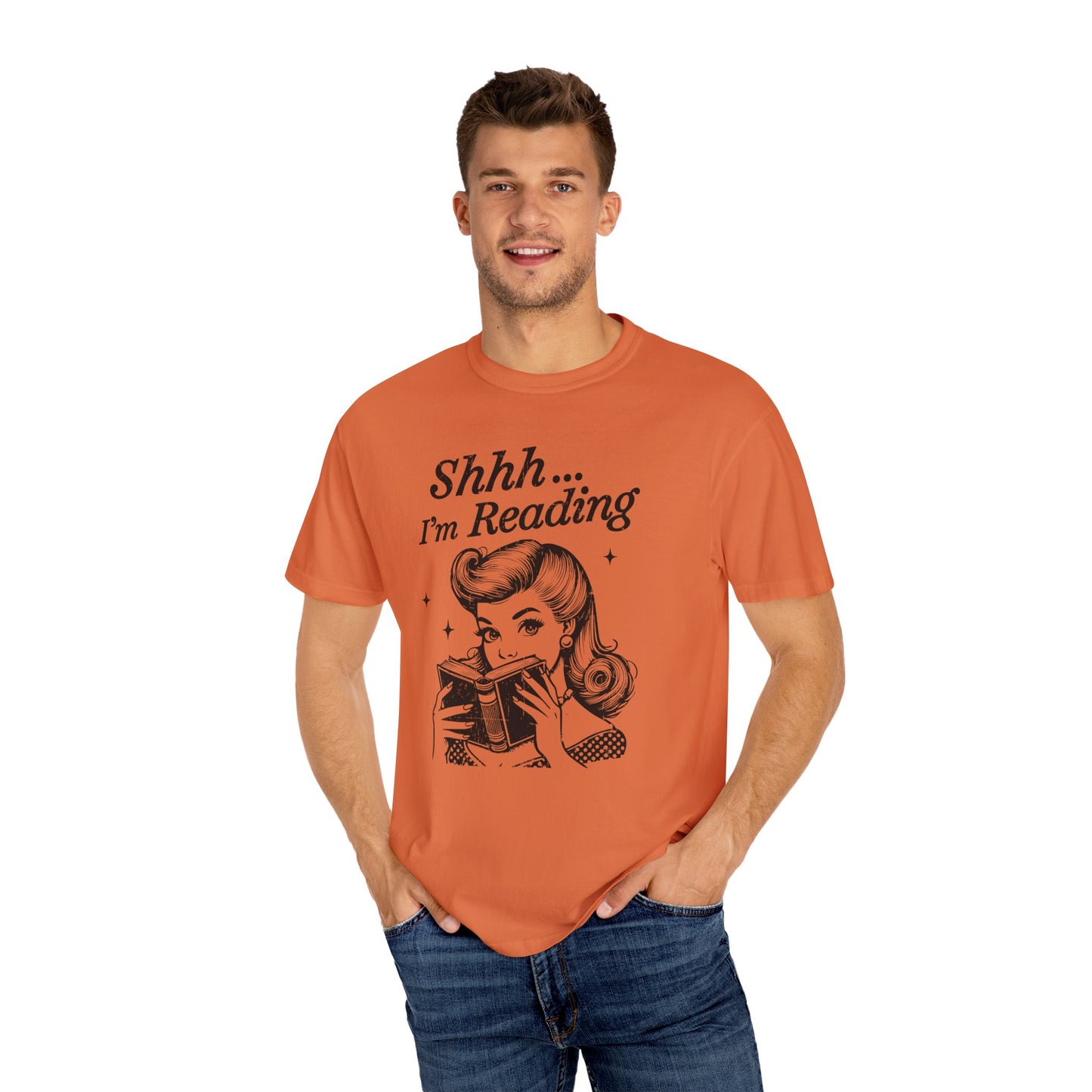 Shh I'm reading Comfort Colors® Unisex T-shirt, Book Lover Tee - PopCultureByDesign36
