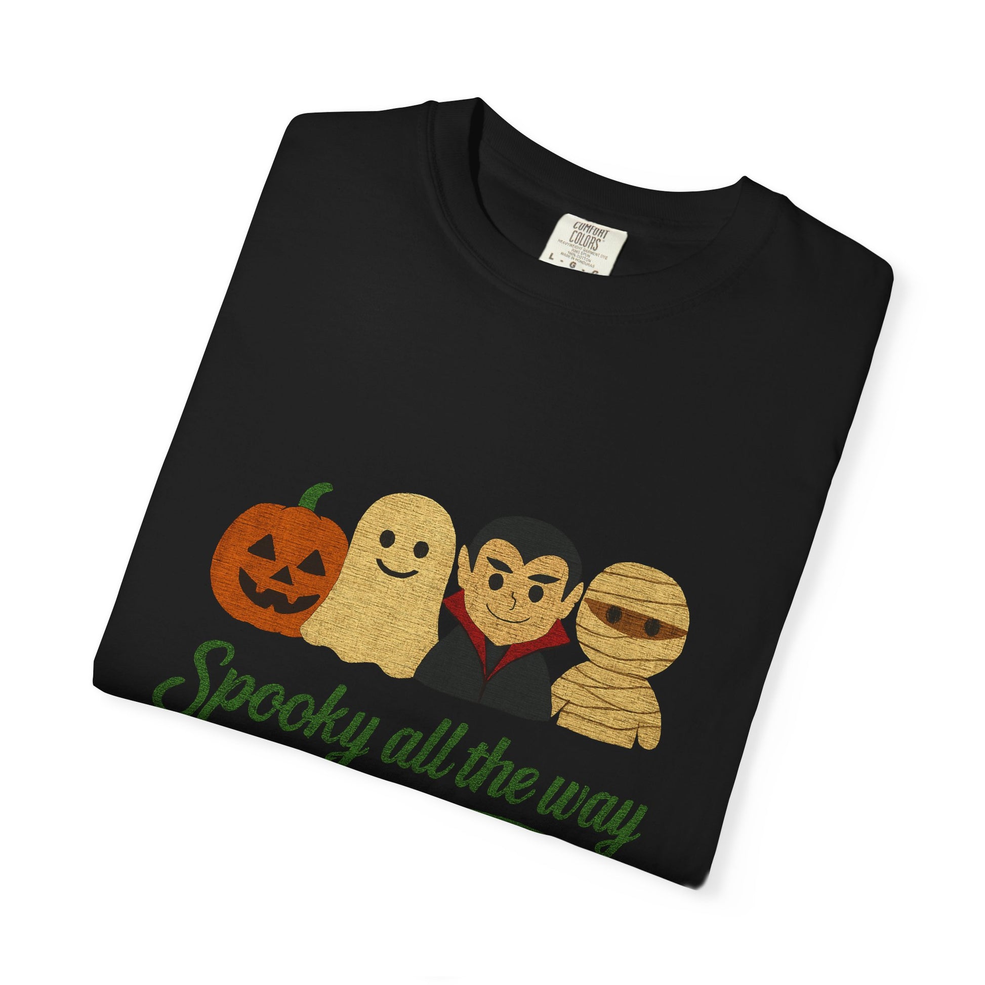 Spooky All The Way Halloween T-shirt, Pumpkin, Ghost, Dracula, Mummy Shirt - PopCultureByDesign36
