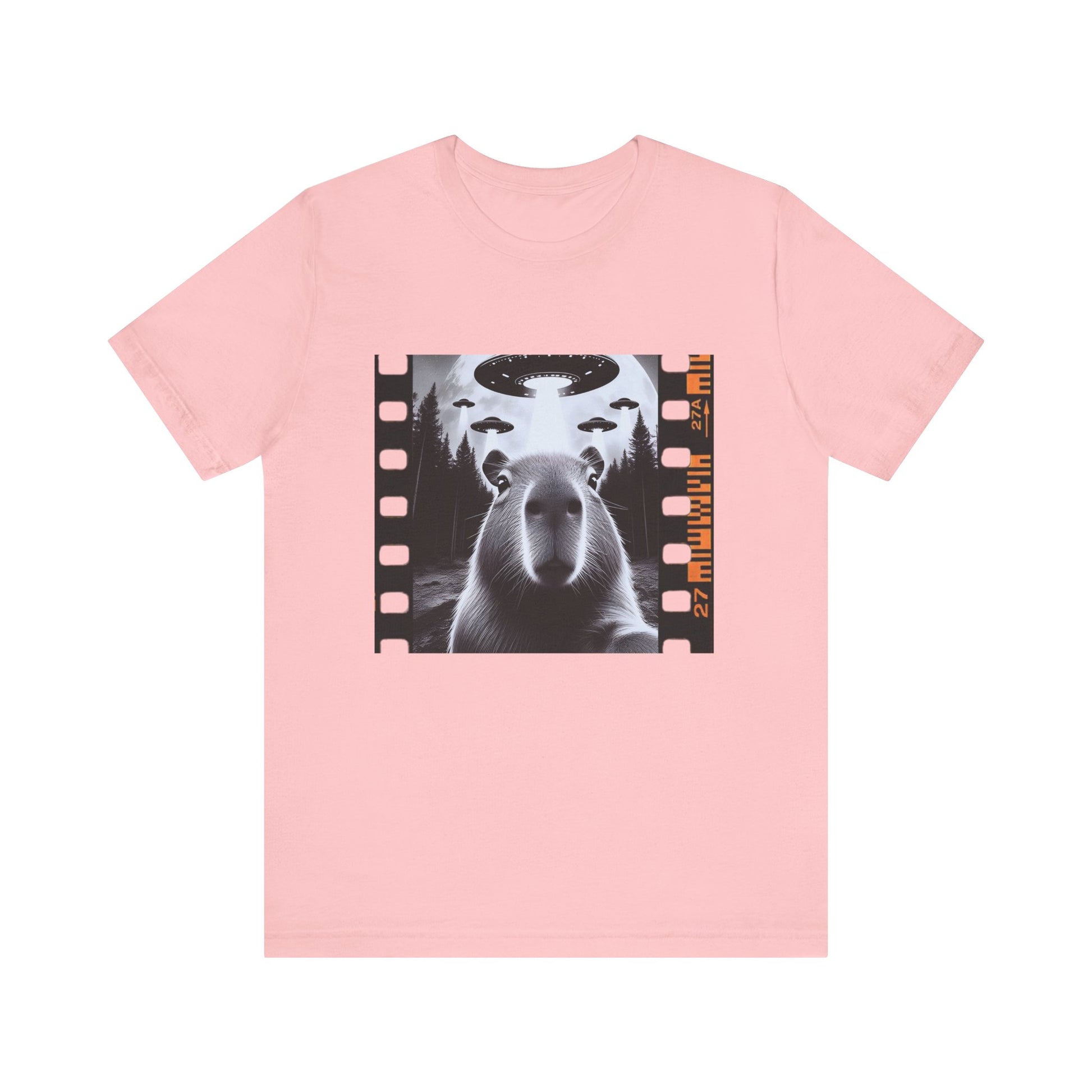Capybara UFO Funny Tshirt, Cool Capybaras Meme T-Shirt, Alien Abduction Gift Tee - PopCultureByDesign36
