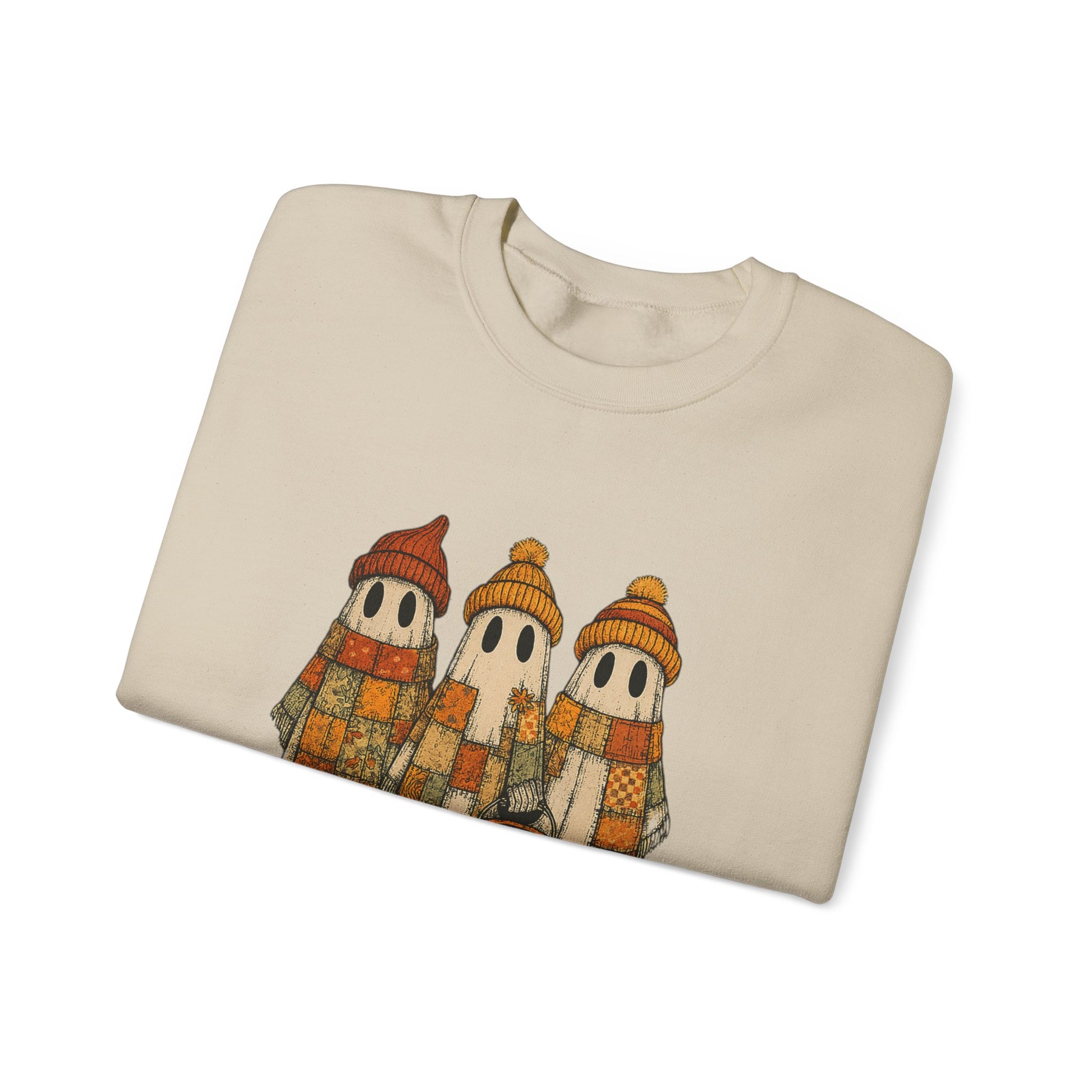 Halloween Ghost Trio Sweatshirt, Cute Fall Outfits, Spooky Season - PopCultureByDesign36
