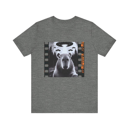 Capybara UFO Funny Tshirt, Cool Capybaras Meme T-Shirt, Alien Abduction Gift Tee - PopCultureByDesign36