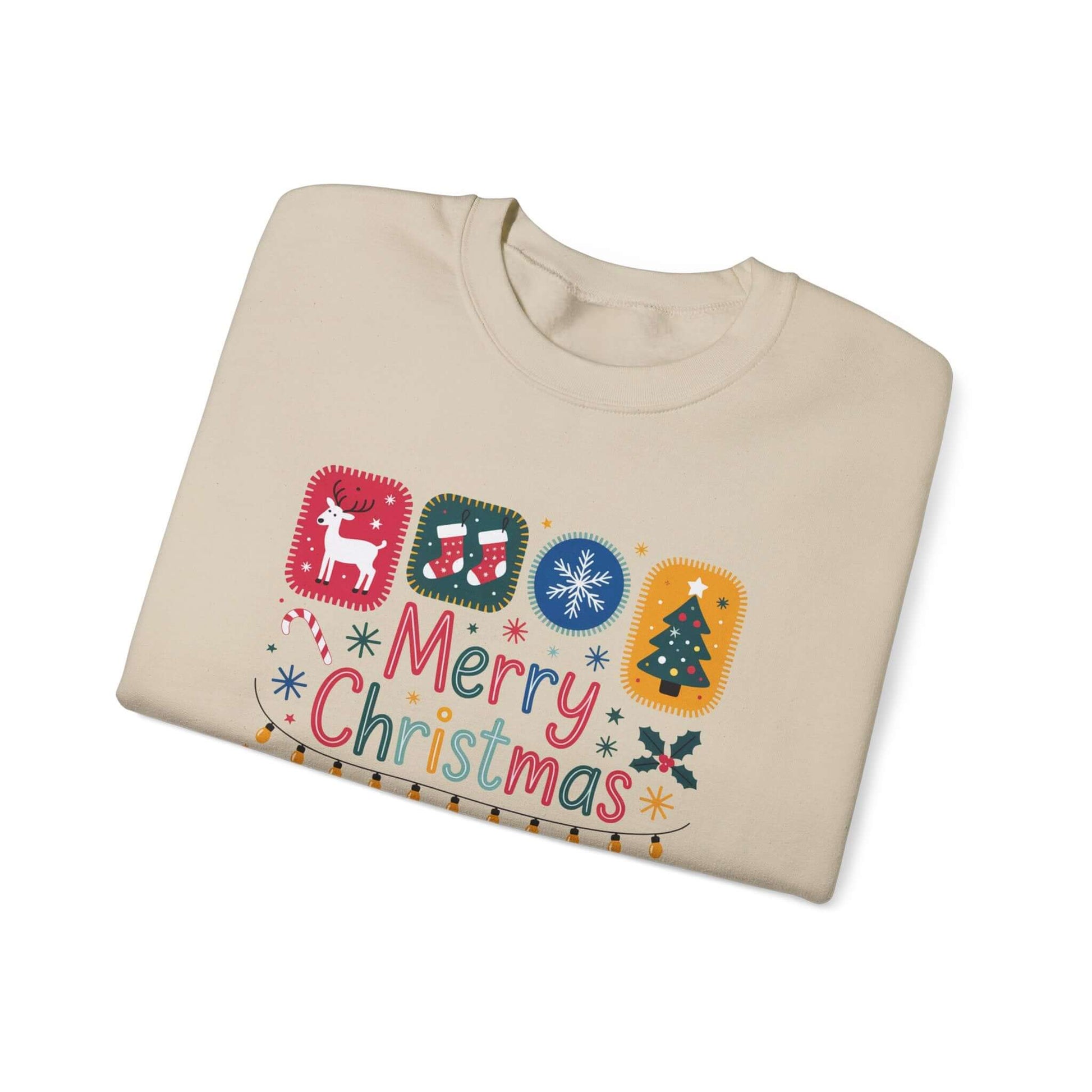 Christmas Cute Collage Sweatshirt, Winter Collage Seasonal Sweatshirt - PopCultureByDesign36