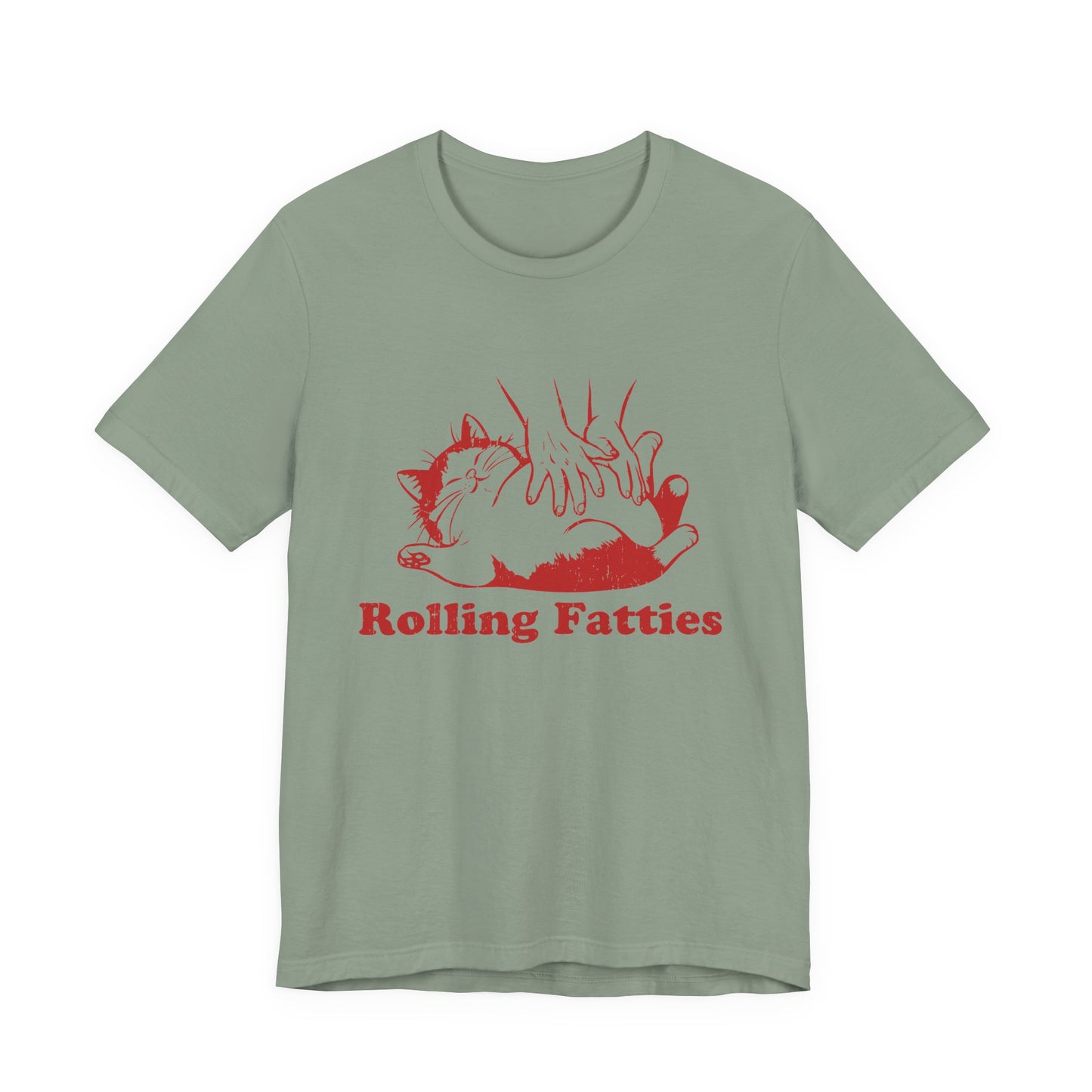 Rolling Fatties Cat TShirt, Funny Cat Graphic Shirt, Cat Lovers Gift - PopCultureByDesign36