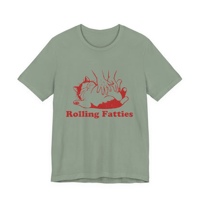 Rolling Fatties Cat TShirt, Funny Cat Graphic Shirt, Cat Lovers Gift - PopCultureByDesign36