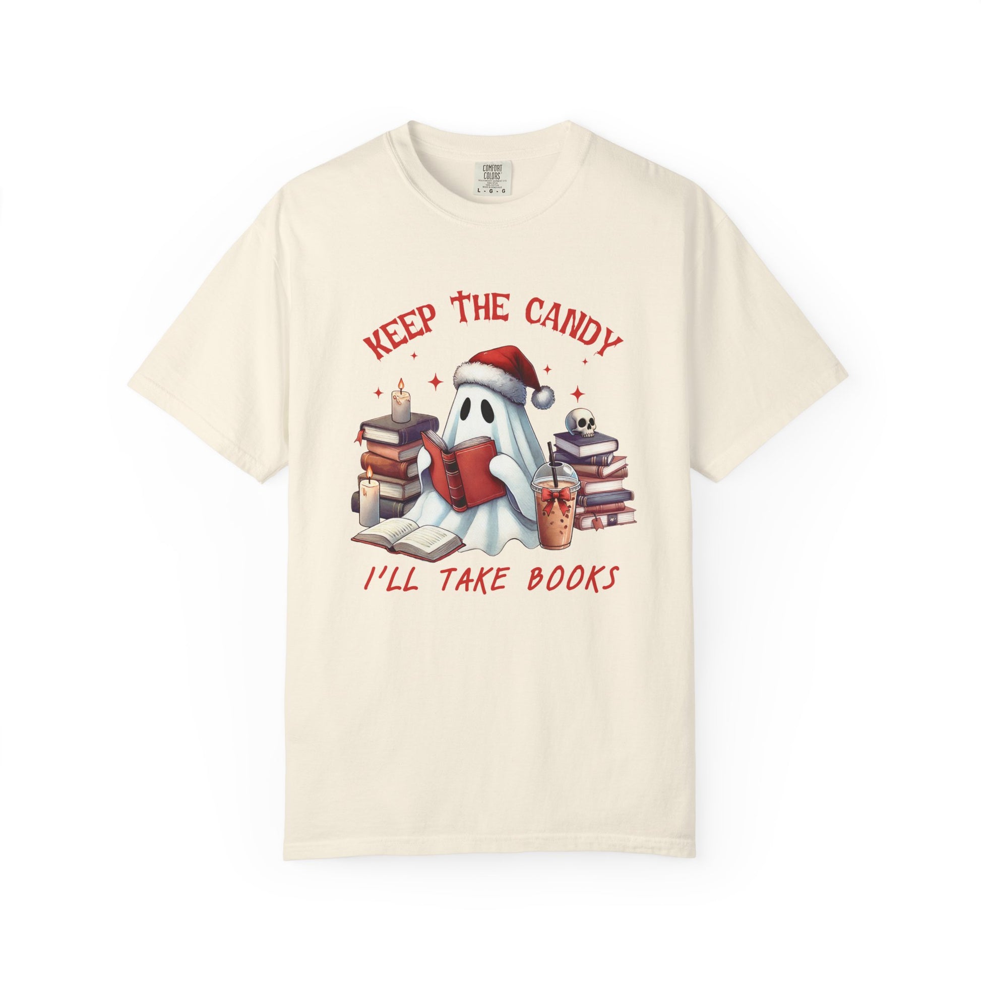 Retro Ghost Reading Books shirt, Librarian Ghost Halloween, Halloween Tee - PopCultureByDesign36