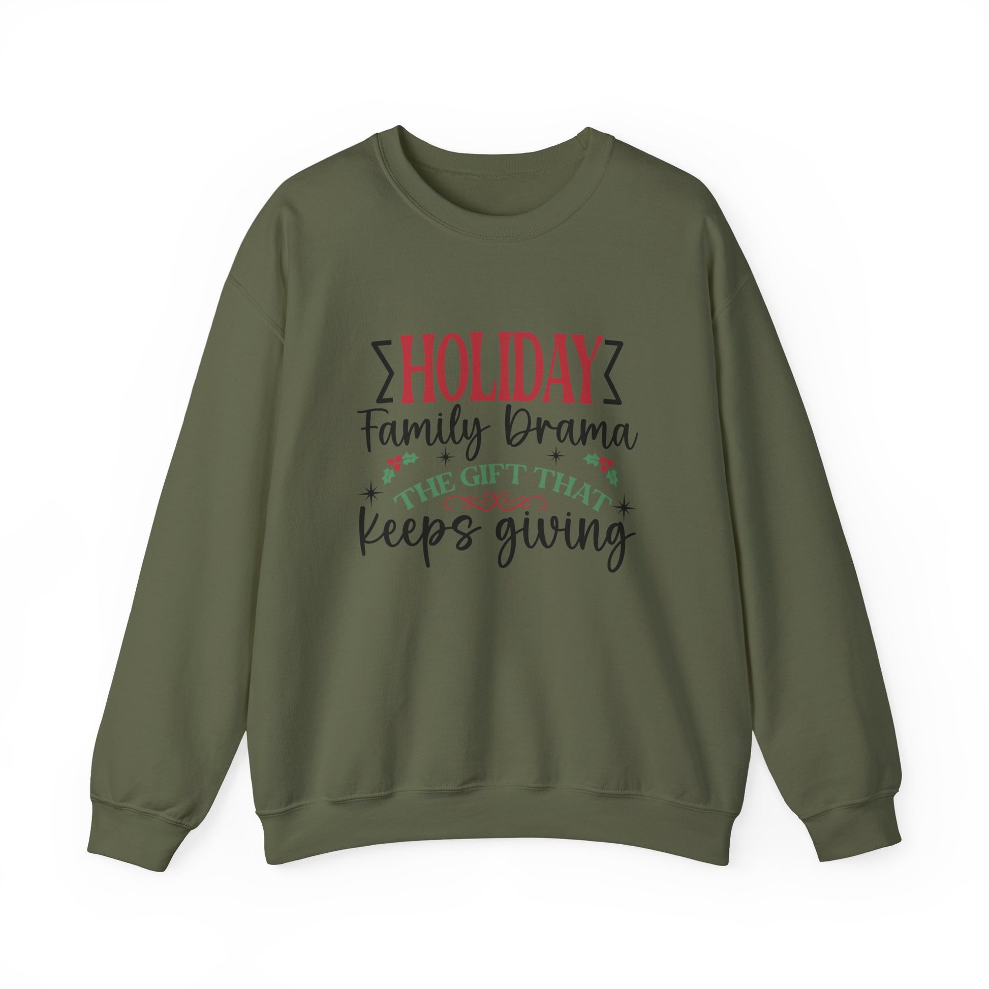 Holiday Family Drama The Gift That Keeps Giving Sweatshirt, Family Matching - PopCultureByDesign36