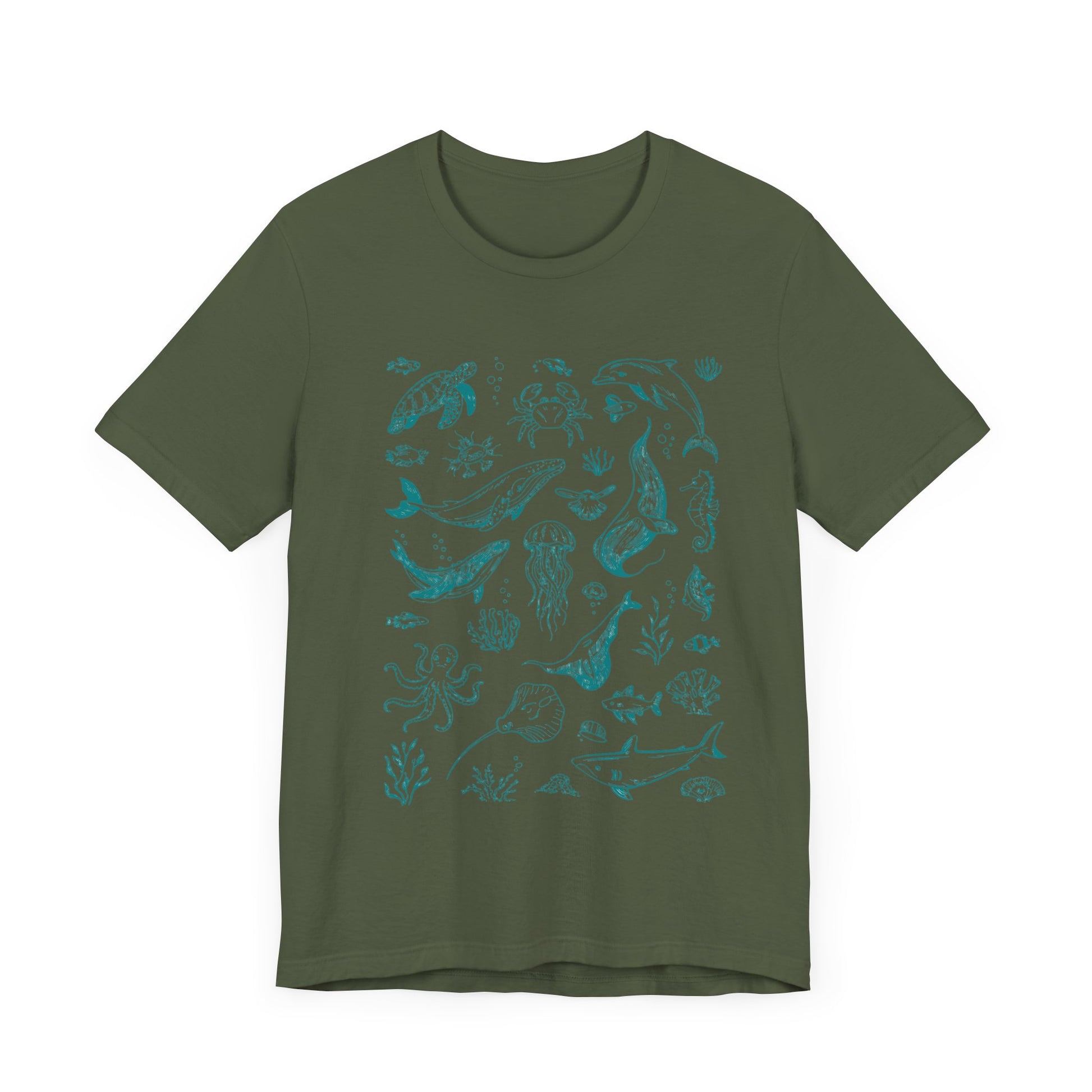 Vintage Ocean Tattoo Style T-Shirt, Retro Ocean Shirt, Ocean Shirt For Men - PopCultureByDesign36