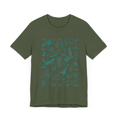 Vintage Ocean Tattoo Style T-Shirt, Retro Ocean Shirt, Ocean Shirt For Men - PopCultureByDesign36