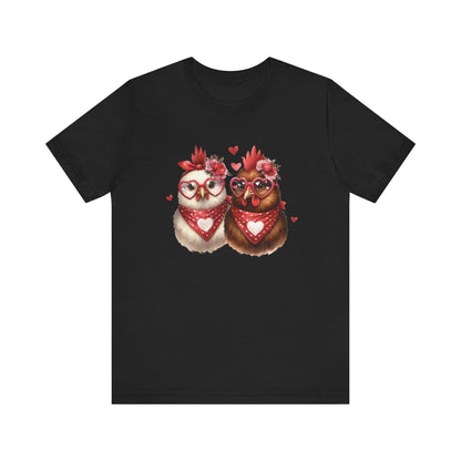 Valentines Day Farm Chickens Shirt, Valentine Farm Shirt, Chicken Shirt - PopCultureByDesign36