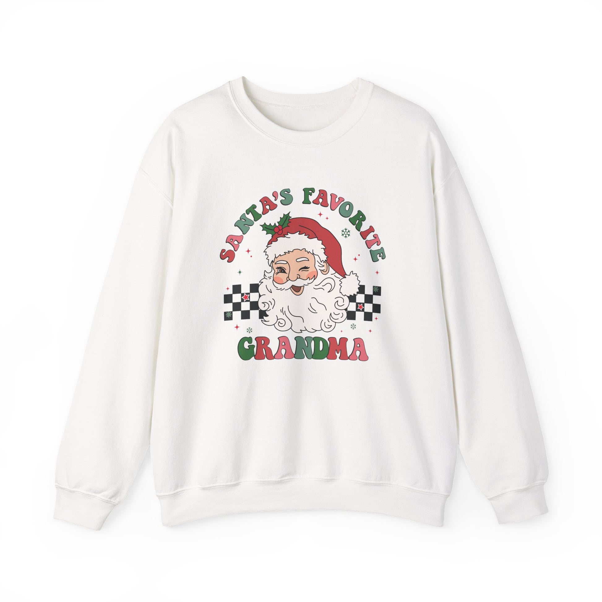 Santas Favorite Grandma, Retro Santa Sweater, Retro Santa Claus Sweatshirt - PopCultureByDesign36