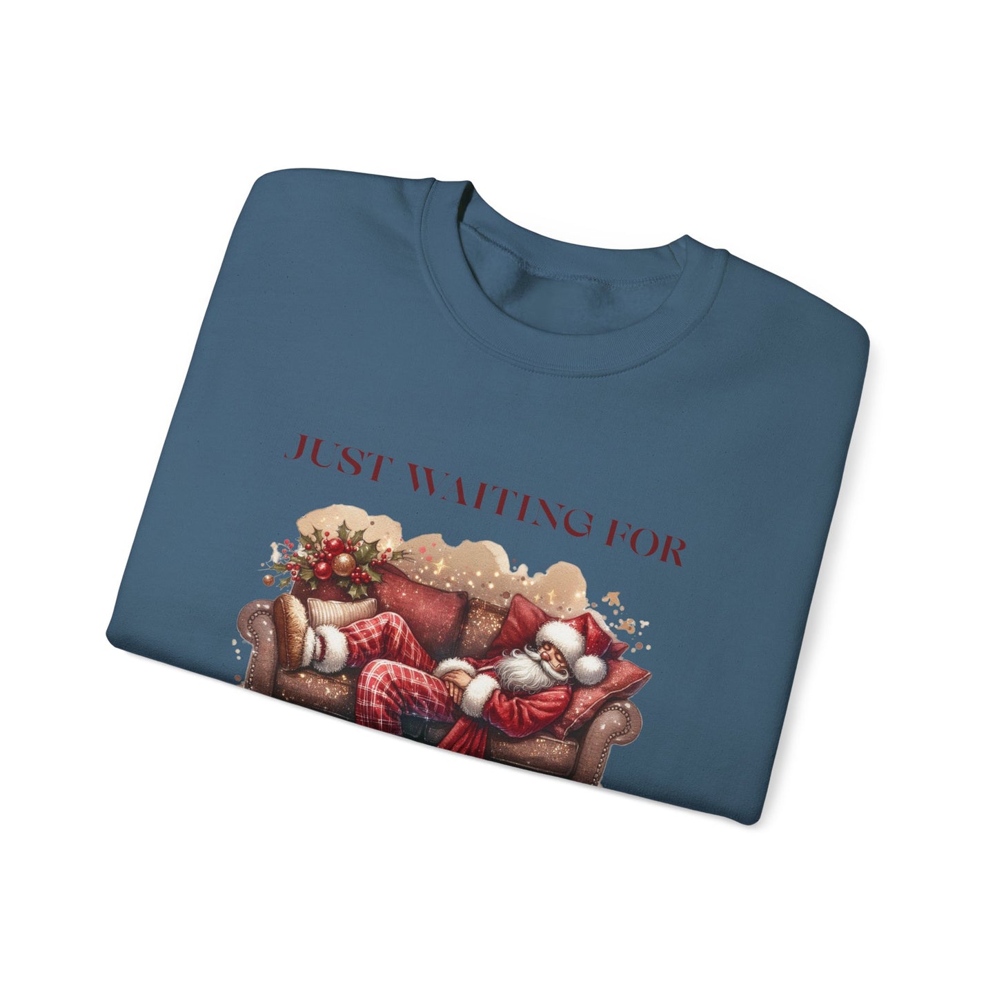 Just Waiting For Christmas Sweatshirt,Santa Clause Shirt ,Funny Christmas Shirt - PopCultureByDesign36