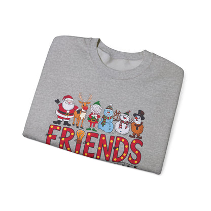 Christmas Santa and Friends Sweatshirt, Holiday Festive Crewneck - PopCultureByDesign36