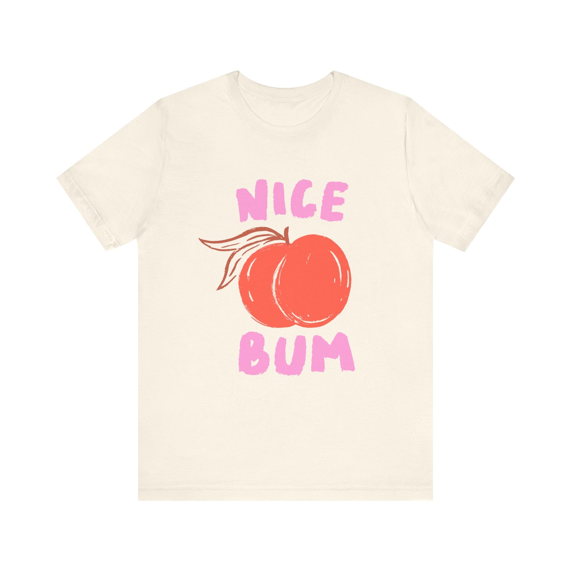 Nice Bum Peach Shirt, Cute Fruit Graphic T-Shirt, Food Lover Tee - PopCultureByDesign36