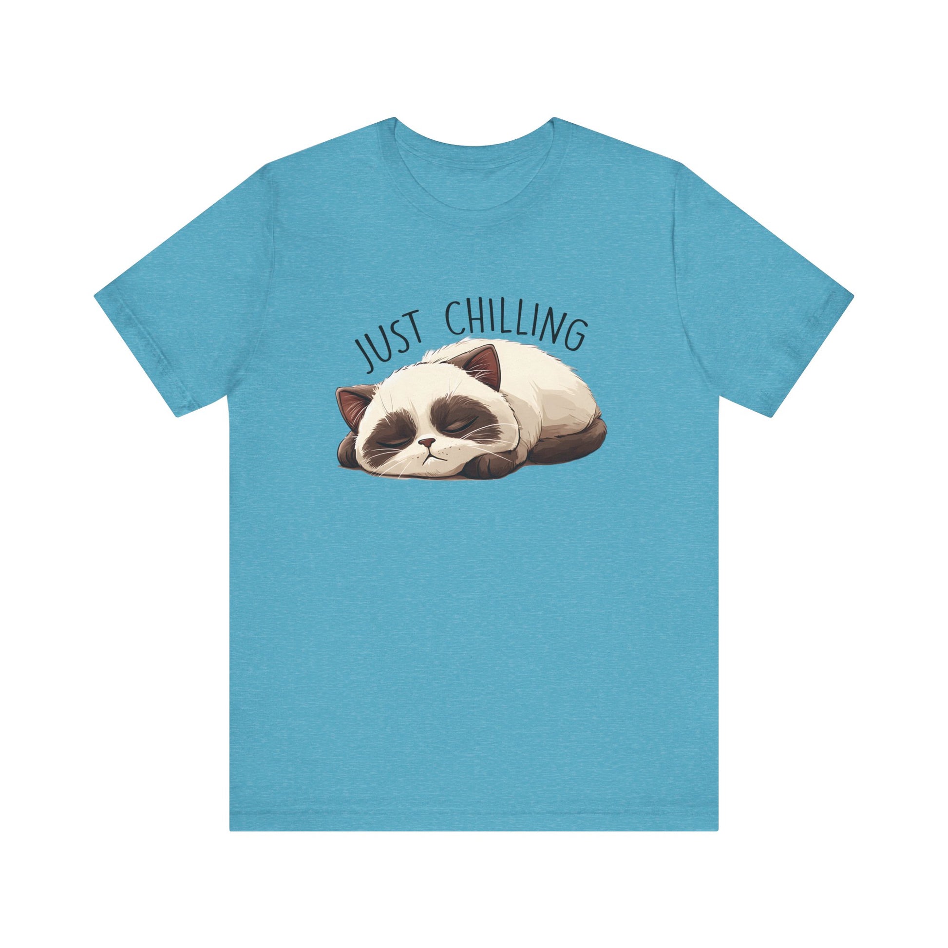 Just Chilling, Lazy Cat Shirt, Cute Cat Shirt, Cat Lover Gift, Funny Cat Shirt - PopCultureByDesign36
