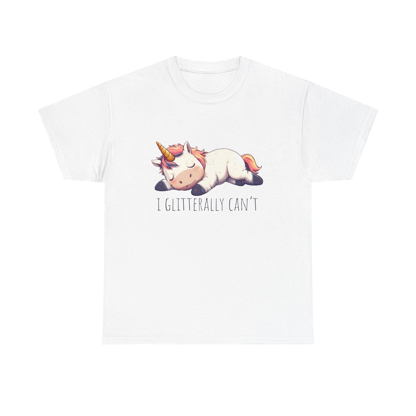 I glitterly can't, cute unicorn shirt, lazy unicorn shirt, funny unicorn shirt - PopCultureByDesign36