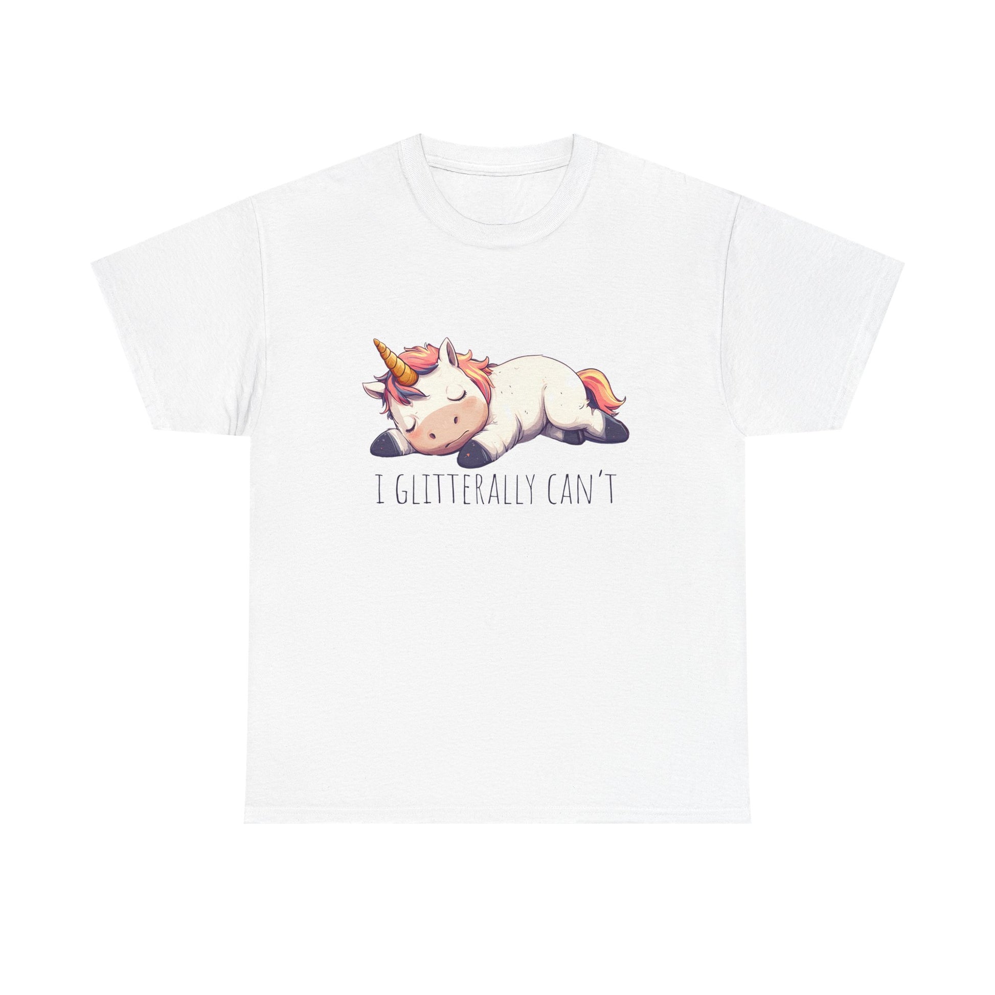 I glitterly can't, cute unicorn shirt, lazy unicorn shirt, funny unicorn shirt - PopCultureByDesign36