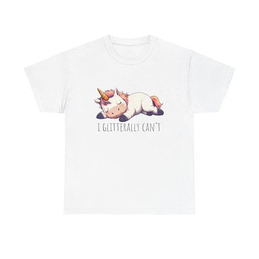 I glitterly can't, cute unicorn shirt, lazy unicorn shirt, funny unicorn shirt - PopCultureByDesign36