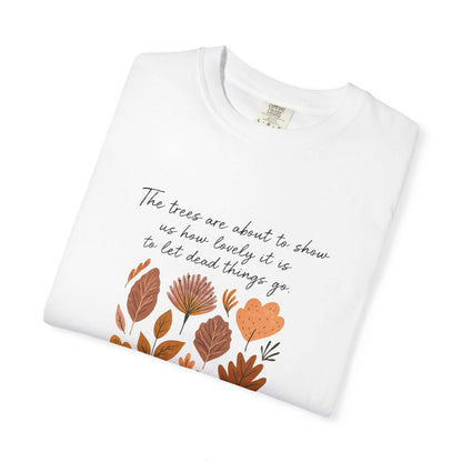 Boho Poem Fall Leaves T-shirt, Fall Shirt, Unisex Fall Top
