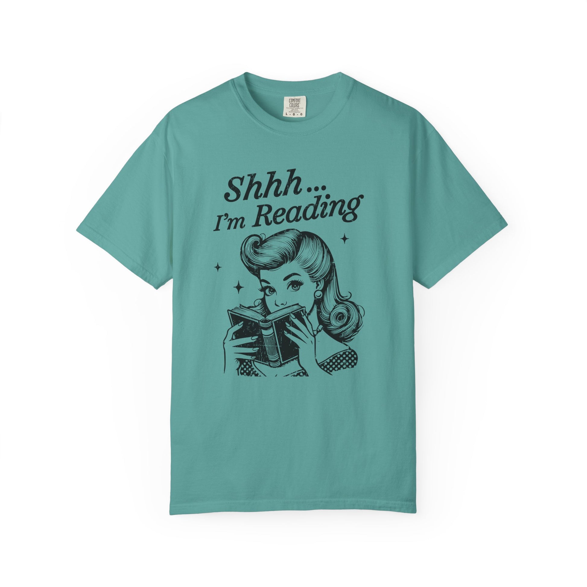 Shh I'm reading Comfort Colors® Unisex T-shirt, Book Lover Tee - PopCultureByDesign36