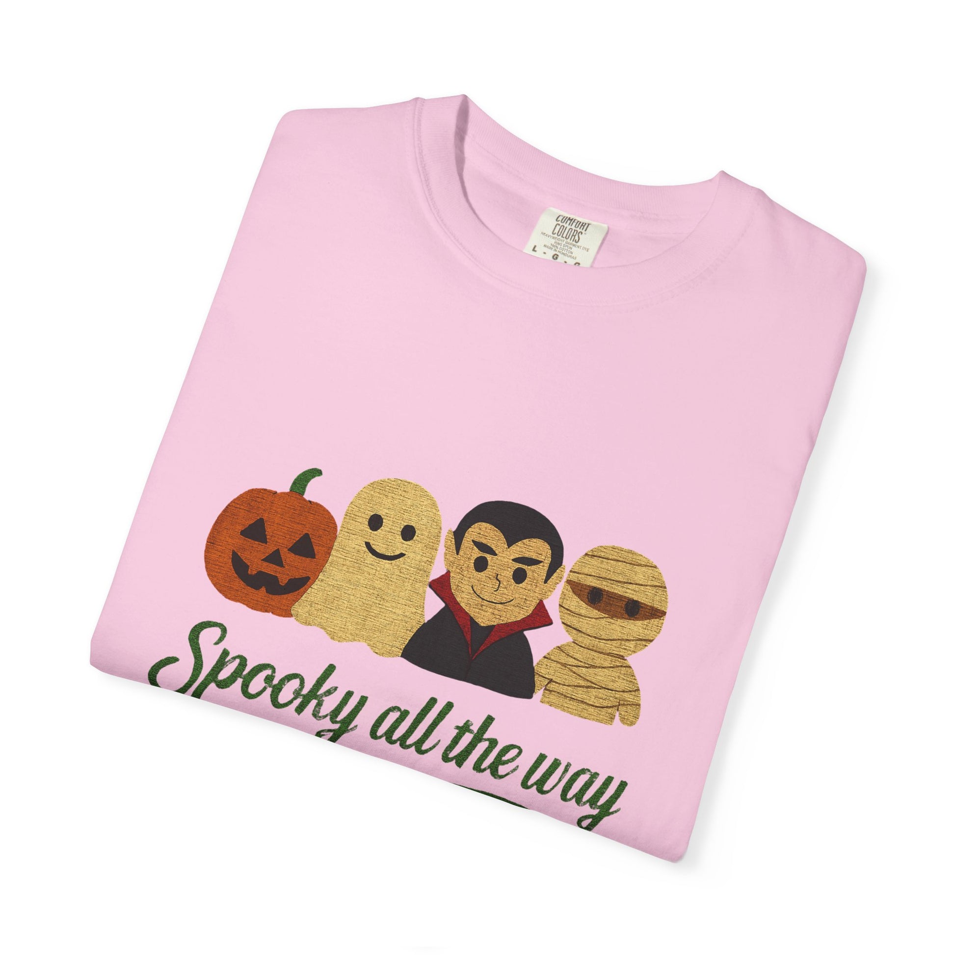 Spooky All The Way Halloween T-shirt, Pumpkin, Ghost, Dracula, Mummy Shirt - PopCultureByDesign36
