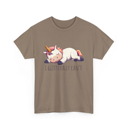 I glitterly can't, cute unicorn shirt, lazy unicorn shirt, funny unicorn shirt - PopCultureByDesign36
