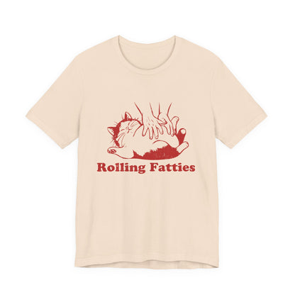 Rolling Fatties Cat TShirt, Funny Cat Graphic Shirt, Cat Lovers Gift - PopCultureByDesign36