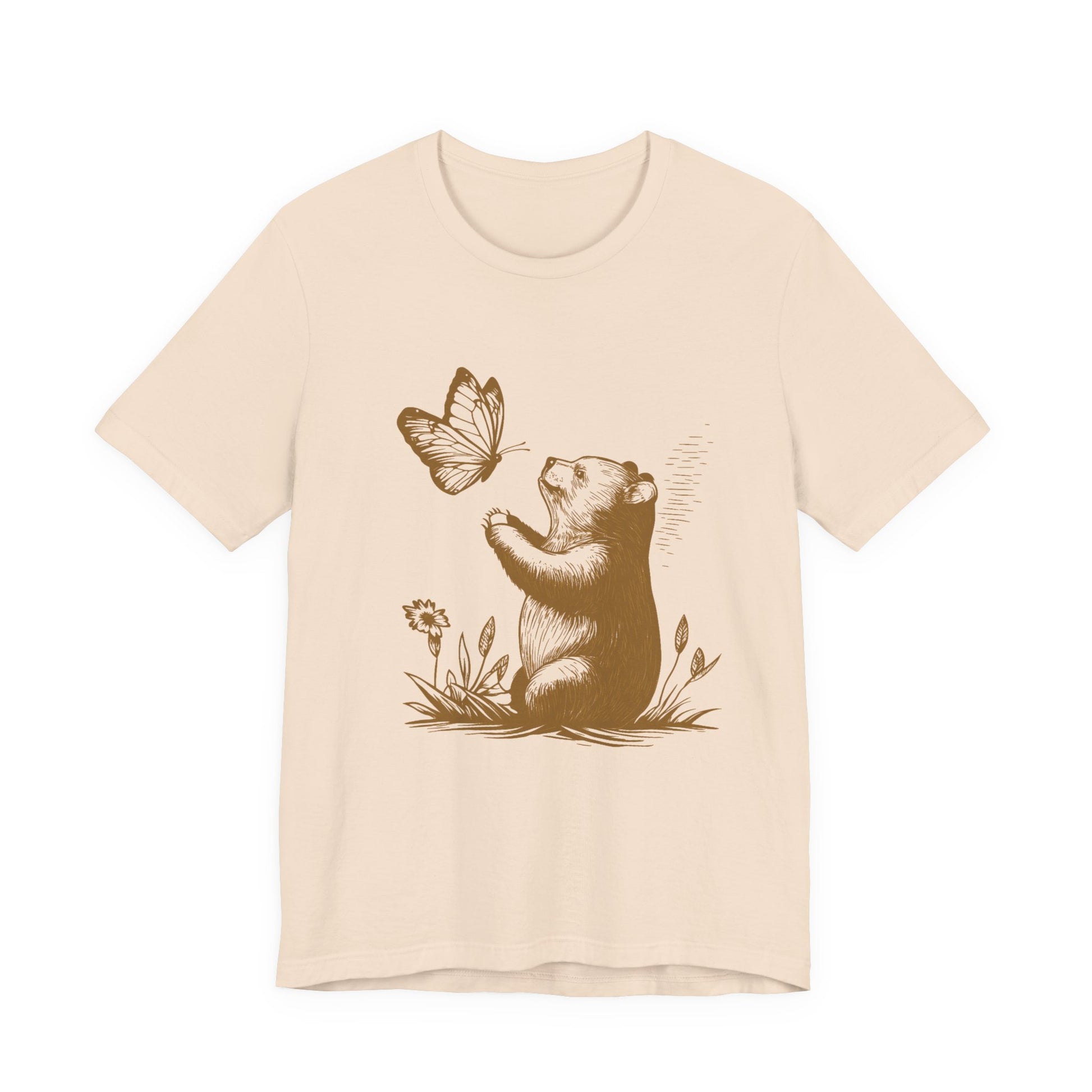 Bear Butterfly Shirt,Vintage Retro Bear Shirt, Cute Butterfly Tshirt - PopCultureByDesign36