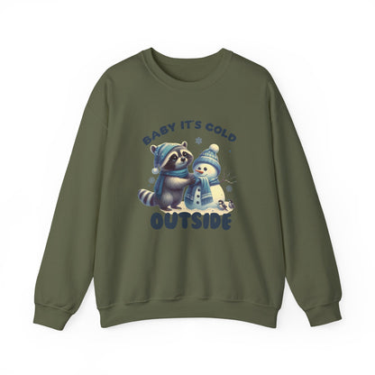 Baby Its Cold Outside Raccoon, Cute Christmas Raccoon, Winter Humor - PopCultureByDesign36