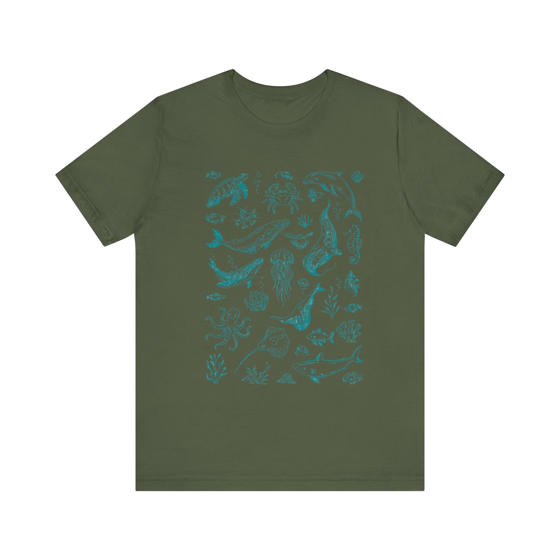 Vintage Ocean Tattoo Style T-Shirt, Retro Ocean Shirt, Ocean Shirt For Men - PopCultureByDesign36