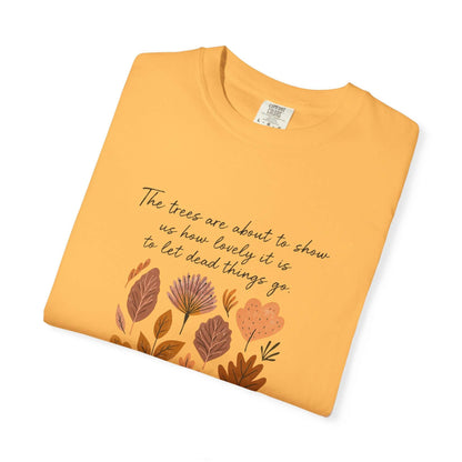 Boho Poem Fall Leaves T-shirt, Fall Shirt, Unisex Fall Top