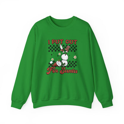 I Put Out For Santa Sweatshirt, Funny Christmas Sweatshirt, Funny Santa Sweatshirt - PopCultureByDesign36