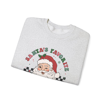 Santas Favorite Lunch Lady, Retro Santa Sweatshirt, Cute School Santa - PopCultureByDesign36