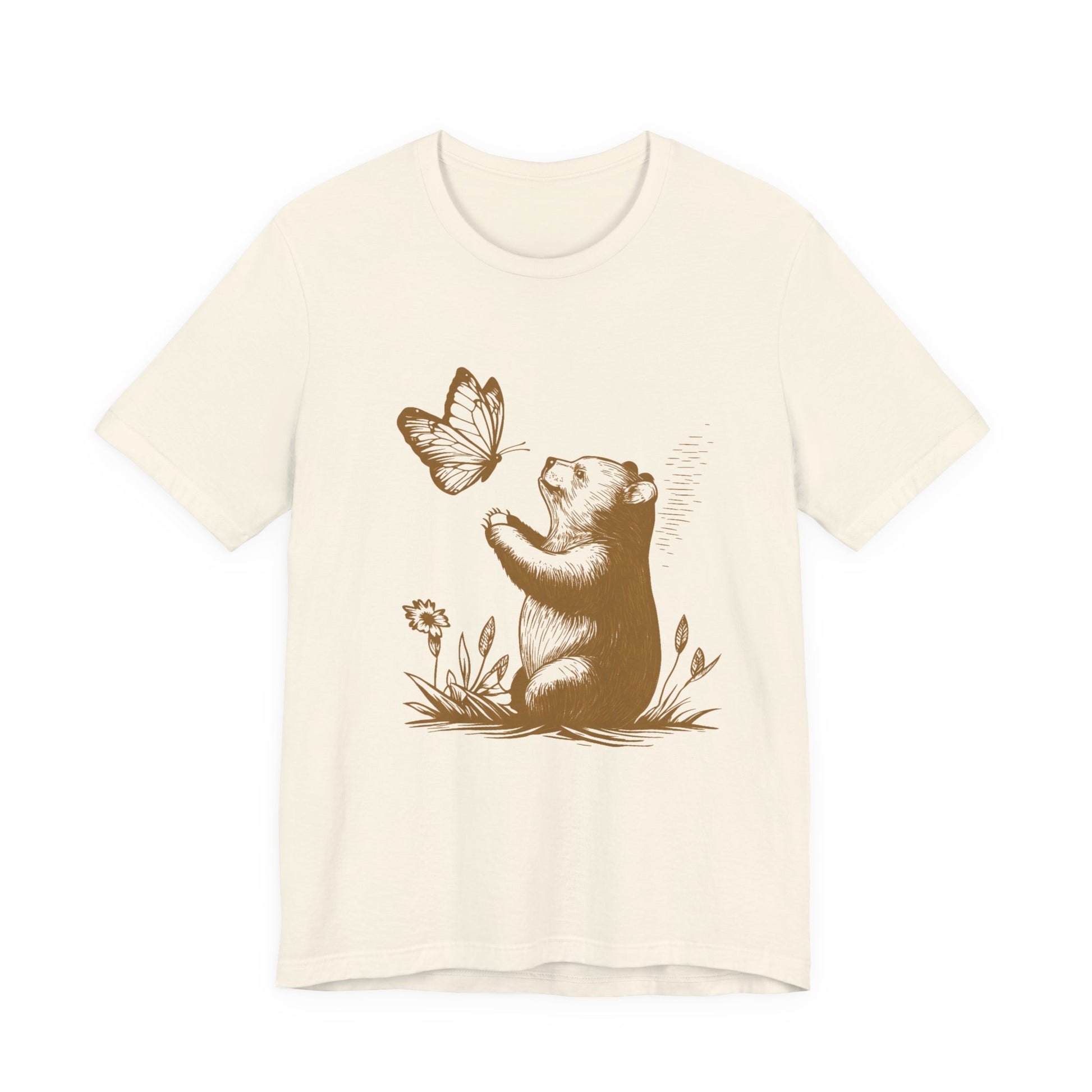 Bear Butterfly Shirt,Vintage Retro Bear Shirt, Cute Butterfly Tshirt - PopCultureByDesign36