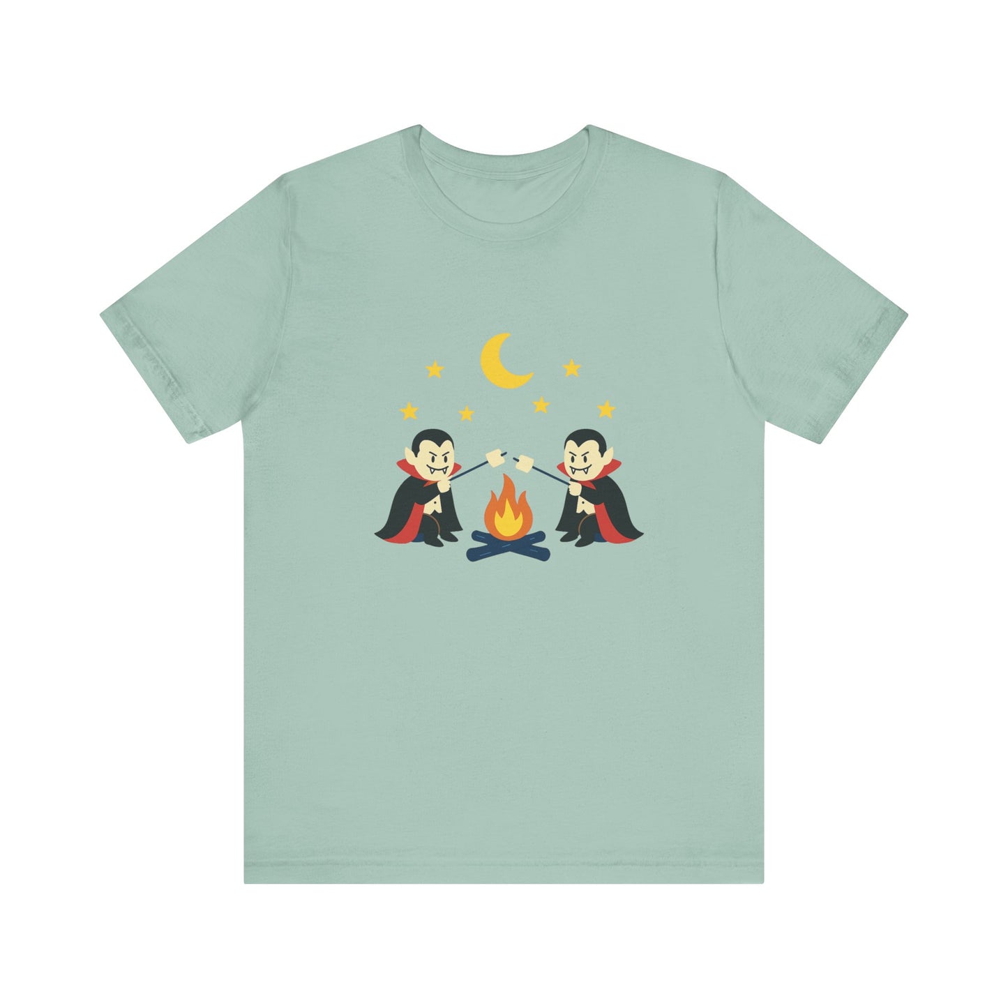 Camping Dracula Tee, Halloween Shirt, Spooky Camping Top - PopCultureByDesign36