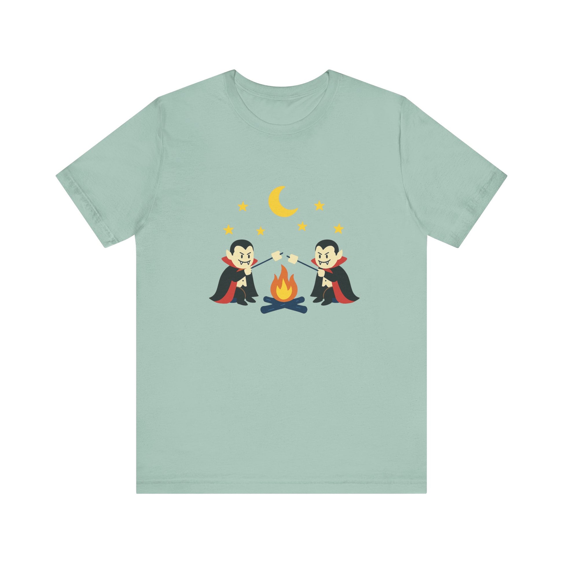 Camping Dracula Tee, Halloween Shirt, Spooky Camping Top - PopCultureByDesign36
