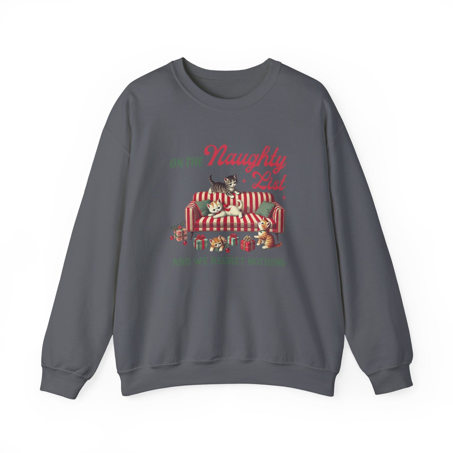 Cat Christmas Sweater, Christmas Cat Sweatshirt, Kitten Christmas Shirt - PopCultureByDesign36
