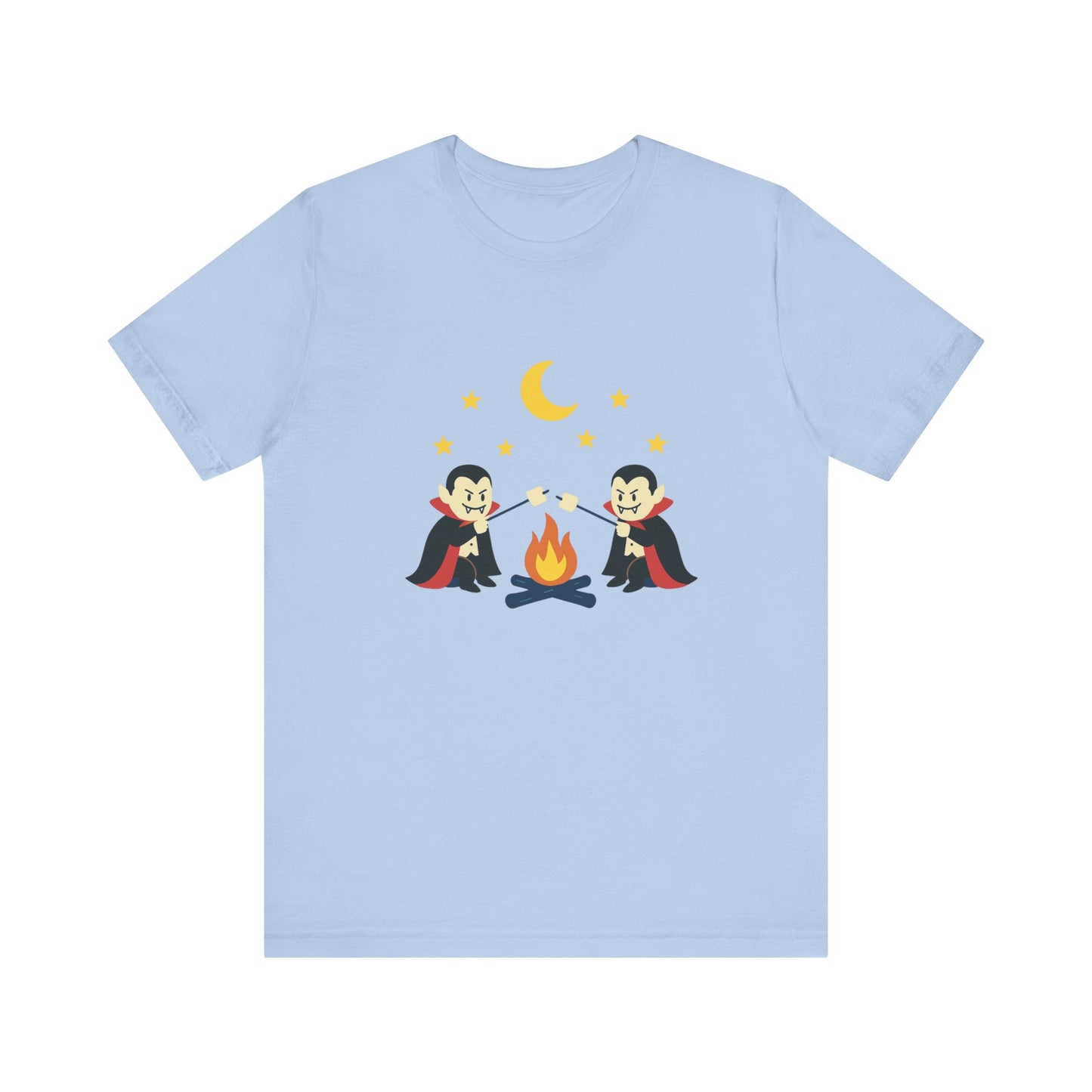 Camping Dracula Tee, Halloween Shirt, Spooky Camping Top - PopCultureByDesign36