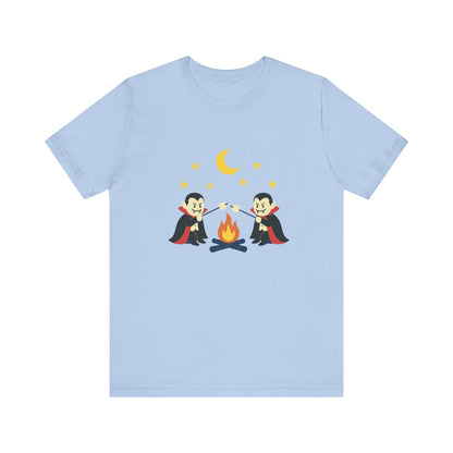 Camping Dracula Tee, Halloween Shirt, Spooky Camping Top - PopCultureByDesign36