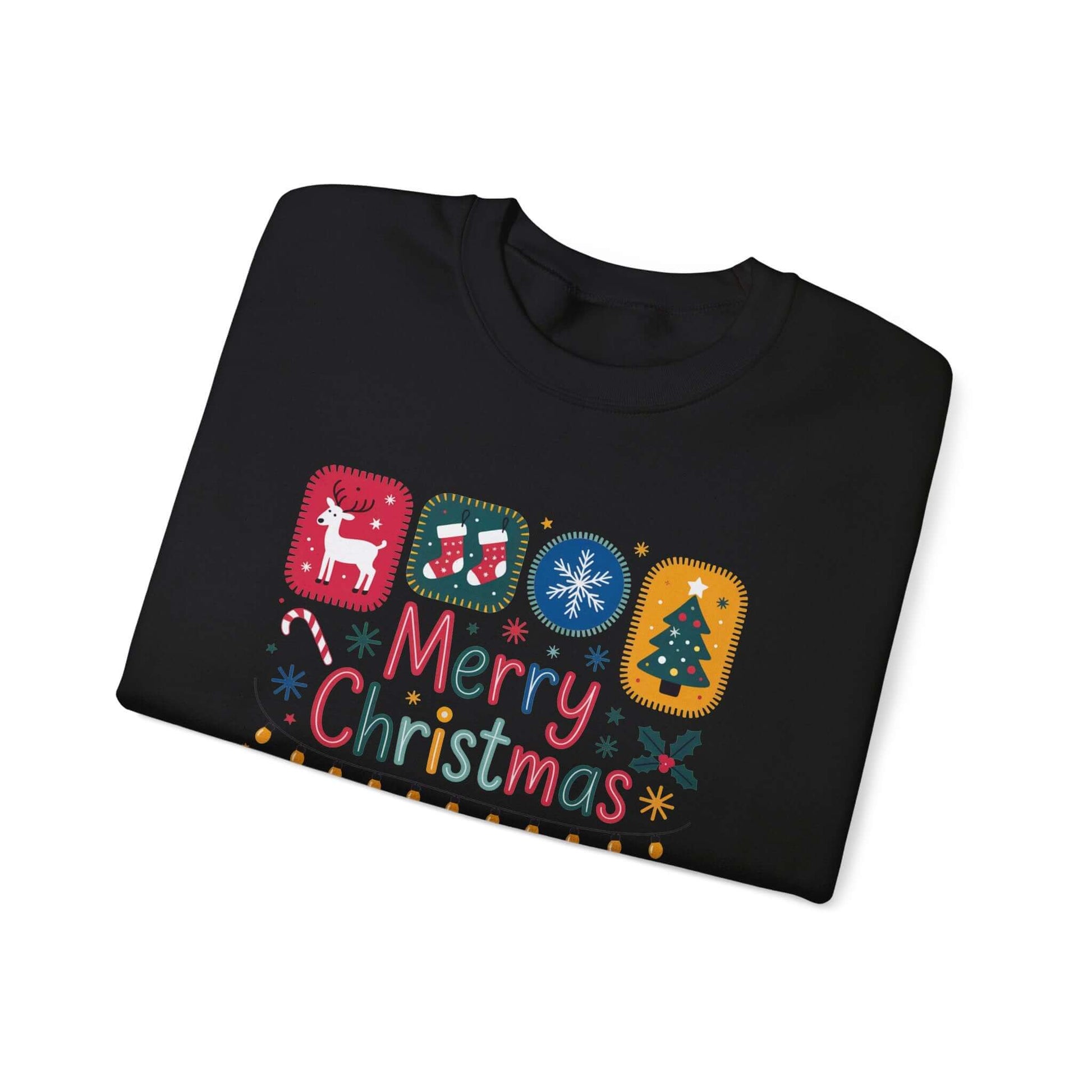 Christmas Cute Collage Sweatshirt, Winter Collage Seasonal Sweatshirt - PopCultureByDesign36