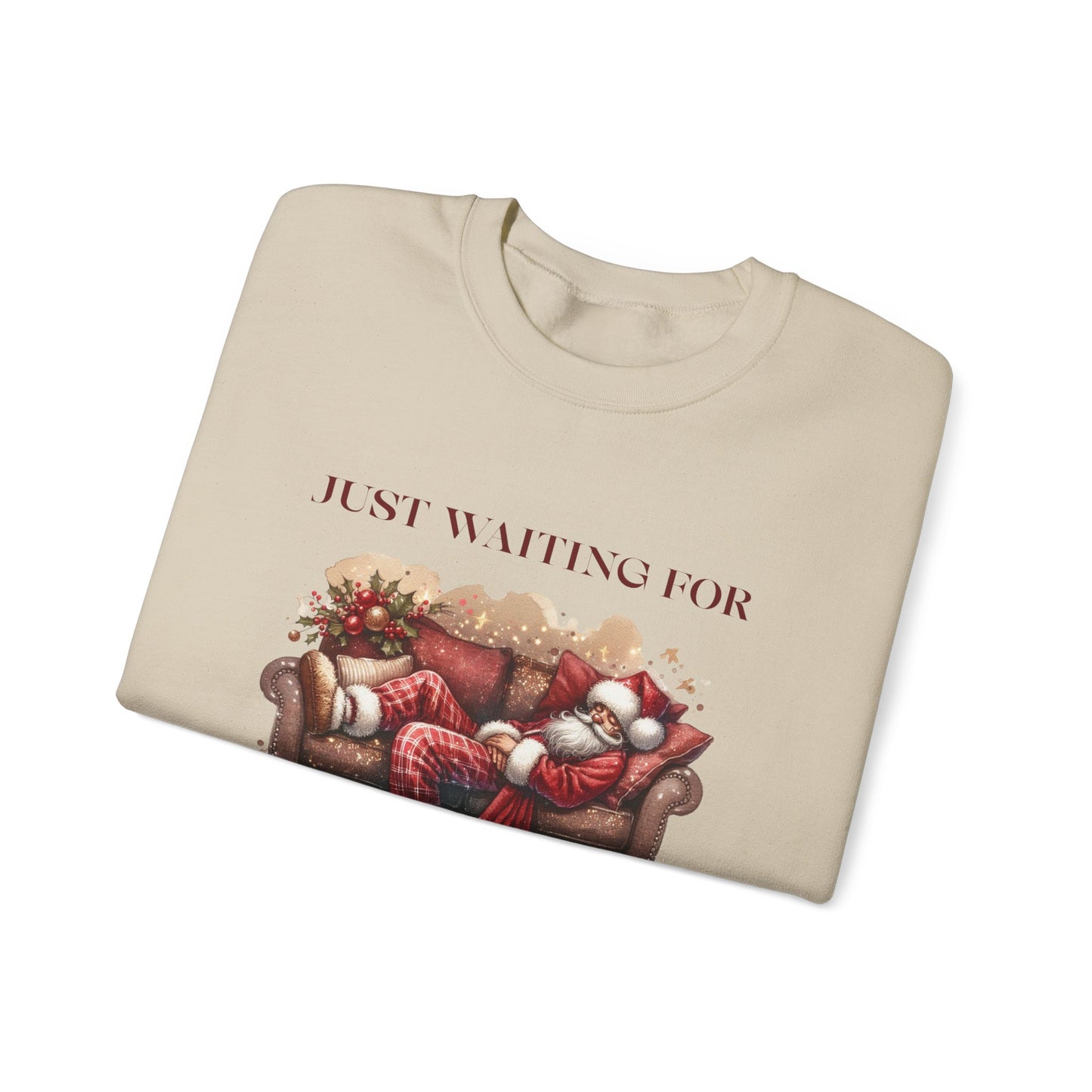 Just Waiting For Christmas Sweatshirt,Santa Clause Shirt ,Funny Christmas Shirt - PopCultureByDesign36
