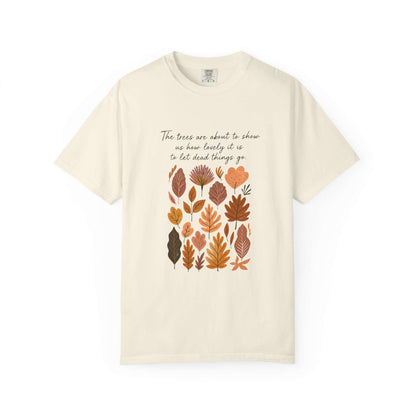 Boho Poem Fall Leaves T-shirt, Fall Shirt, Unisex Fall Top