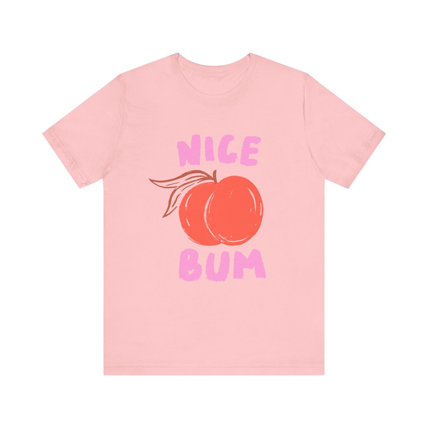 Nice Bum Peach Shirt, Cute Fruit Graphic T-Shirt, Food Lover Tee - PopCultureByDesign36