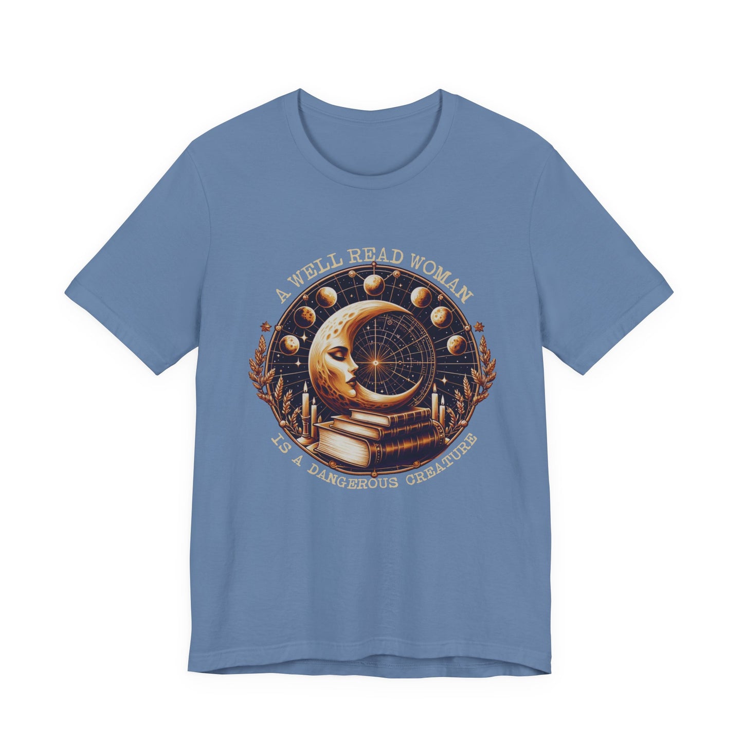 Reading Shirt, Librarian Shirt, Celestial Shirt, Book Lover Tee - PopCultureByDesign36