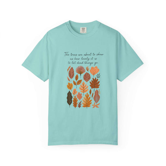 Boho Poem Fall Leaves T-shirt, Fall Shirt, Unisex Fall Top