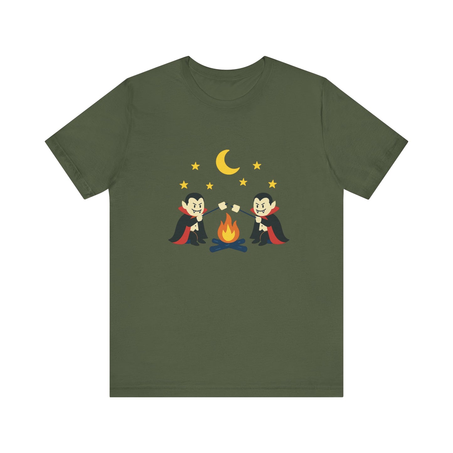 Camping Dracula Tee, Halloween Shirt, Spooky Camping Top - PopCultureByDesign36